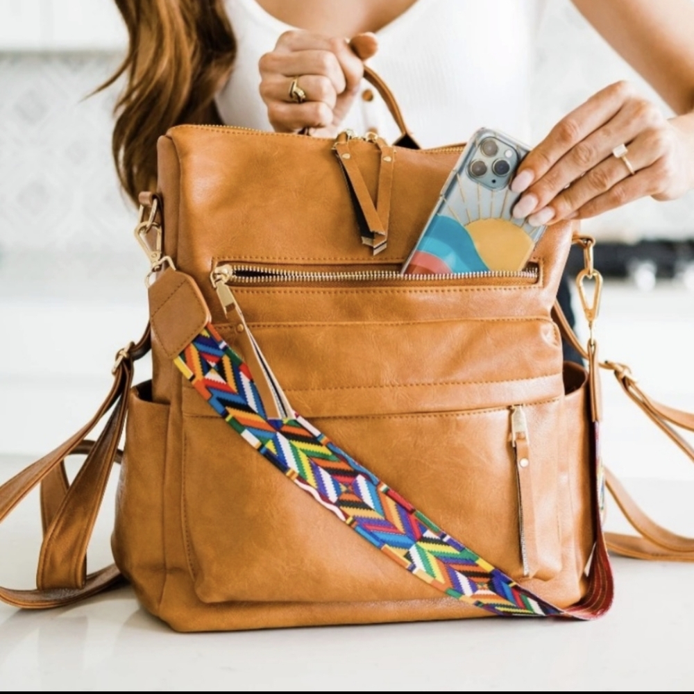 Brand NEW Convertible  Backpack in Camel